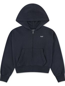 Abercrombie Kids Kapuzensweatjacke AFG ESSENTIAL FULL ZIP kurz, mit Logo-Stickerei, for girls