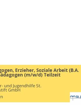 Sozialpädagogen, Erzieher, Soziale Arbeit (B.A. / MA), Heilpädagogen (m/w/d) Teilzeit - Paderborn
