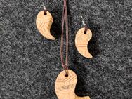 Schmuckset aus Holz Upgecycelt Handgemacht - Meeder