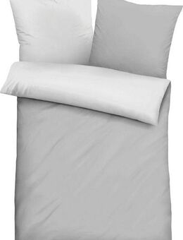 Castell - Markenbettwäsche Wendebettwäsche Uni-Microfaser-Satin in Gr. 135x200 oder 155x220 cm, Microfaser-Satin, 2 teilig, pflegeleichte Bettwäsche mit Reißverschluss, Bettwäsche mit Wendeoptik