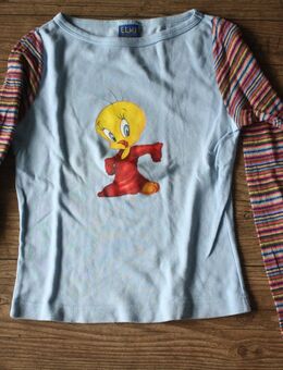 Tweety Loonely Tunes Elmi Shirt Langarmshirt Shirt 146 Mädchenshirt Langarmshirt Hippiestyle Häkelärmel - Hoppegarten