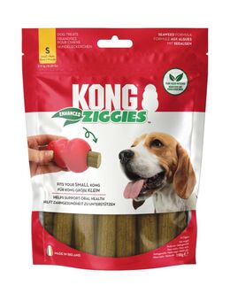 KONG Ziggies Enhanced - Größe S: für kleine Hunde 3 - 9 kg (198 g)