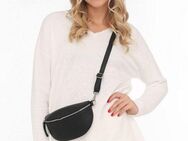 Zwillingsherz Umhängetasche Crossbody Bag Leder, Umhängetasche mit Reißverschluss