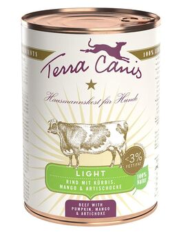 Terra Canis Light 6 x 400 g - Rind mit Kürbis, Mango und Artischoke
