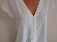 Box#76 H&M Bluse M 38 Blusenshirt creme weiß Shirt kurzarm Damen - Mühlberg (Elbe)