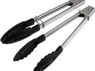 APS Servierzange Universalzangen im 2er Set, Länge 18 cm, aus Edelstahl, Greifer aus Polyamid