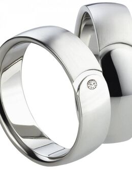 Partnerringe Titan MOR84 6mm breite mit Stein - Aholming