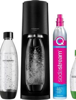 SodaStream Wassersprudler TERRA Bundle Vorteilspack, (Set, 7-tlg., 2x 1L Kunststoff-Flasche + 3x 0,5L Kunststoff-Flasche), SodaStream Wassersprudler, CO2-Zylinder inkl. Kunststoff-Flaschen