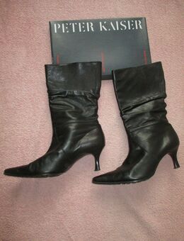 NEU * Echt- Leder * Schlupf * High-Heels * Stiefel Stiefeletten "Peter Kaiser" Original * Gr. 37½ * 37,5/ * 4½ * schwarz * black * Gothic * - Riedlingen