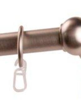 GARESA Gardinenstange ANDREA, Ø 20 mm, 1-läufig, Wunschmaßlänge, verschraubt, Metall, Vorhanggarnitur, verlängerbar, Endknopf Kugel lang, mit Ringen