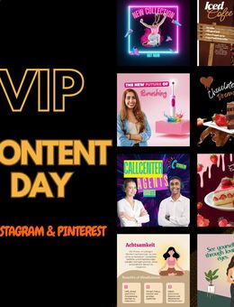 VIP Social Media Content Design | Social Media Post erstellen | Pin erstellen | Social Media Managerin | Virtuelle Assistenz | Social Media Vorlagen | Individuelles Branding | Social Media Support | Templates | Content auslagern - Hannover