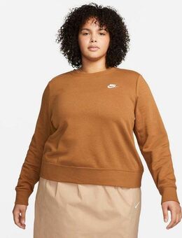 Nike Sportswear Sweatshirt CLUB FLEECE WOMEN'S CREW-NECK SWEATSHIRT (PLUS SIZE)