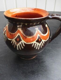 Vase Henkelvase 11 cm Handarbeit Keramik Kunsthandwerk braun Deko 3,- - Flensburg