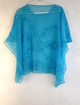 Damen Strand Tunika Kaftan kurz türkis one size - Nürnberg