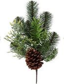 Winterliche Kunstpflanze Weihnachtsdeko Tanne, Creativ green, Höhe 43 cm, Zweig mit Zapfen, 3er-Set in 00000