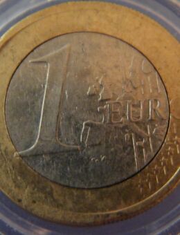 1 Euro 2002 A fehlergeprägte Münze Sensationelle , Einmaliges aus der Prägestätte Berlin - Elmshorn