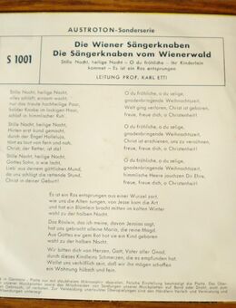 Die Wiener Sängerknaben-Stille Nacht u.a. Weihnachtslieder-Vinyl-SL,Austroton,S1001,ca. 50/60er Jahre - Linnich
