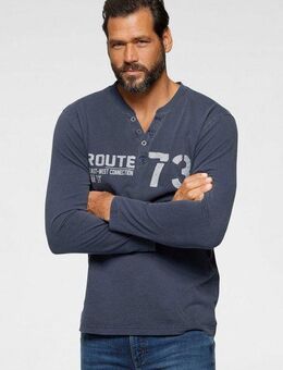 Arizona Henleyshirt Langarm, casual, Rundhalsausschnitt, aus Baumwolle