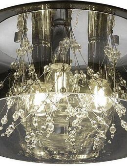 TRIO Leuchten Deckenleuchte Crystel, ohne Leuchtmittel, warmweiß - kaltweiß, Elegante Deckenlampe mit Glasschirm Ø 34cm, exkl 3xE14 Leuchtmittel