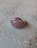 Milky Kunzit Ring 925er Silber hellviolett silber cabochon Größe 17 HSE24 in 61194
