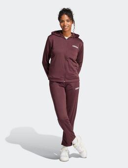 adidas Sportswear Trainingsanzug W LINEAR TS (2-tlg), Trainingsjacke mit Kapuze, Tracksuit