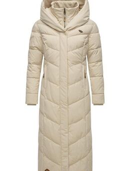 Ragwear Steppmantel Natalka Extralong Gesteppter Damen Mantel mit Kapuze