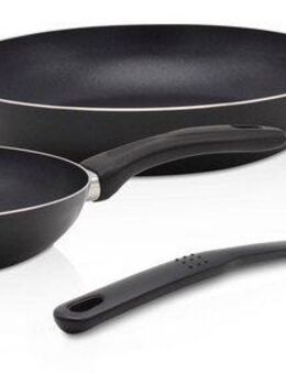 Krüger Pfannen-Set Aluminium Pfannen-Set DELPHI 3 tlg. (20 + 28 cm und Pfannenwender), Aluminium (Set, 3-tlg., 1x Bratpfanne Ø 20 cm (H. 4,3 cm), 1x Bratpfanne Ø 28 cm (H. 4,9 cm)