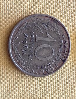 Münze Münzen Umlaufmünze Frankreich 10 Centimes 1969 - Alzey