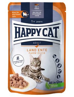 Happy Cat Pouch Meat in Sauce 12 x 85 g - Land-Ente