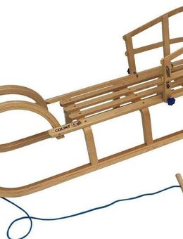 COLINT Hörnerrodel Hörner 110 mit Holzlehne und Leine (Set, 3-tlg)
