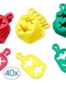 Ruco Wäscheklammern Sockensortierer, 40er Set, Sockenclips, Sockenklammern, Wäscheklammern, Made in Germany in 00000