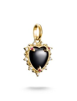 THOMAS SABO Charm Herz Charm Vintage-Herz - Connect, CC1286-643-11, CC1286-995-11, mit Rubin (synth), Zirkonia (synth)