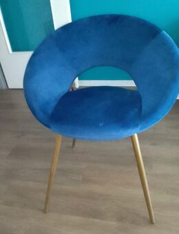 Royal-blauer Samt Designer Stuhl von Wolto - Hamburg Hamburg-Nord