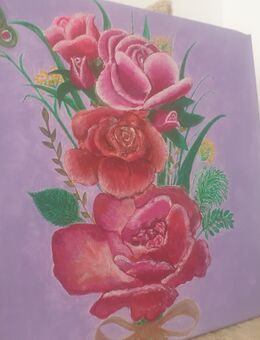 Farbenfrohe Acryl Gemälde "Blumenstrauß". - Sulz (Neckar)