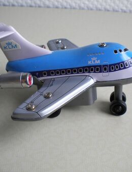 Playgo-Blech-Plastik-Flugzeug KLM mit Friktionsantrieb,ca. 10 cm - Linnich