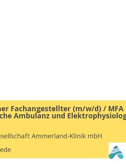 Medizinischer Fachangestellter (m/w/d) / MFA | kardiologische Ambulanz und Elektrophysiologie - Westerstede