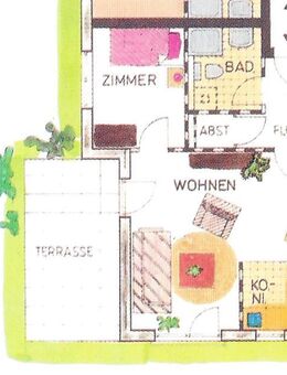 Kapitalanlage: 1,5 Zimmer Terrassenwohnung - Wedel