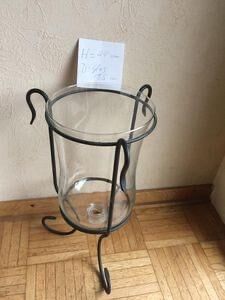 Glasgefäß/ Einsatz mit Metallgestell - Emsdetten Zentrum