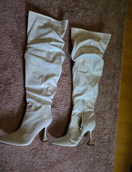 Stiefel Overknee Stilletto gr 41 Weiß Neu - Rheine