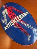 ANTISKLEROSIN antike große Reklame Medikamenten Blechdose in 50672