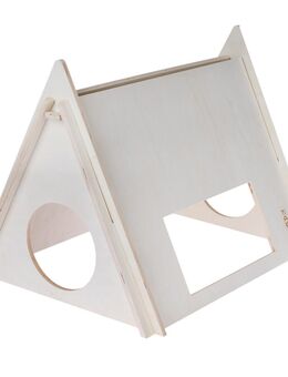 TIAKI Camping-Zelt aus Holz für Kleintiere - L 60 x B 47 x H 45 cm