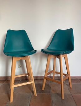 2er-Set Barstuhl mit Rückenlehne von en.casa - Lotte