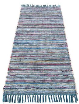 carpetfine Teppich Kelim Chindi, Wendeteppich, rechteckig, Höhe: 6 mm, handgewebt, Fleckerlteppich mit Fransen, auch vielen in Läufergrößen
