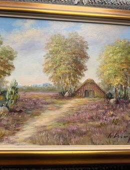 Original Ölgemälde auf Leinen + Rahmen von Fritz Meyer (Meijer) - Wallenhorst