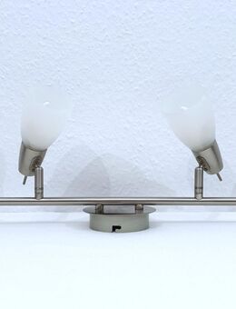 Deckenlampe | Deckenstrahler, 4-flammig, Glas, silber, weiß - Dresden