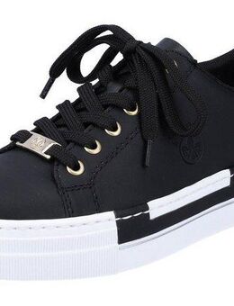 Rieker Plateausneaker mit Metallic-Fersenkappe, Freizeitschuh, Halbschuh, Schnürschuh