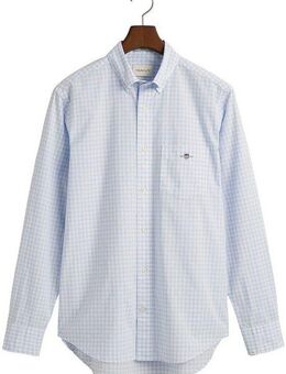 Gant Langarmhemd REG POPLIN GINGHAM SHIRT mit Logostickerei auf der Brust