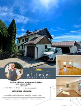 Schöne 3-Zimmer Wohnung mit Balkon und tollem Garten - Zwiesel