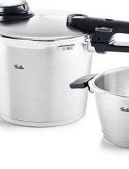 Fissler Schnellkochtopf Fissler Vitavit® premium Schnellkochtopf-Set, 5-teilig, Edelstahl 18/10 (5-tlg), Verriegelungsanzeige, Einstellbares Abdampfen, Einstellbare Kochstufen