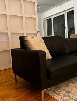Ledersofa, schwarz - Bonn Friesdorf